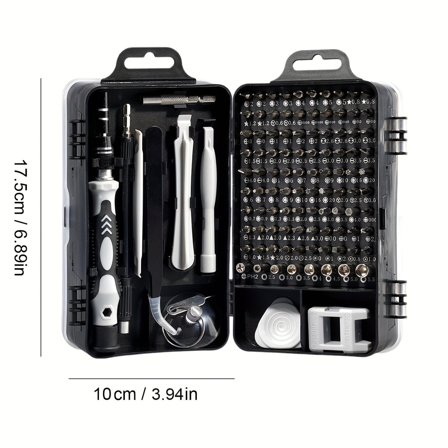115-in-1 Precision Screwdriver Set - Magnetic Repair Tool Kit for Phones, Laptops & Electronics | Ergonomic Anti-Slip Handle, Chrome Vanadium Steel, Hex, Torx, Triangular, Angle, Drill Bit