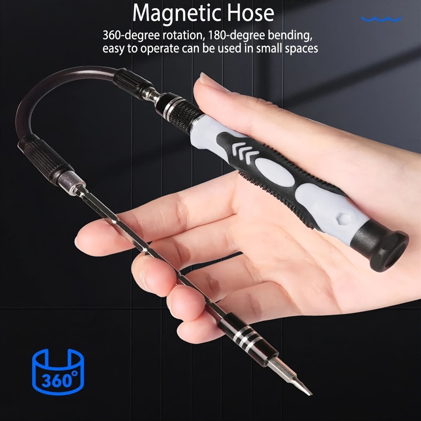 115-in-1 Precision Screwdriver Set - Magnetic Repair Tool Kit for Phones, Laptops & Electronics | Ergonomic Anti-Slip Handle, Chrome Vanadium Steel, Hex, Torx, Triangular, Angle, Drill Bit