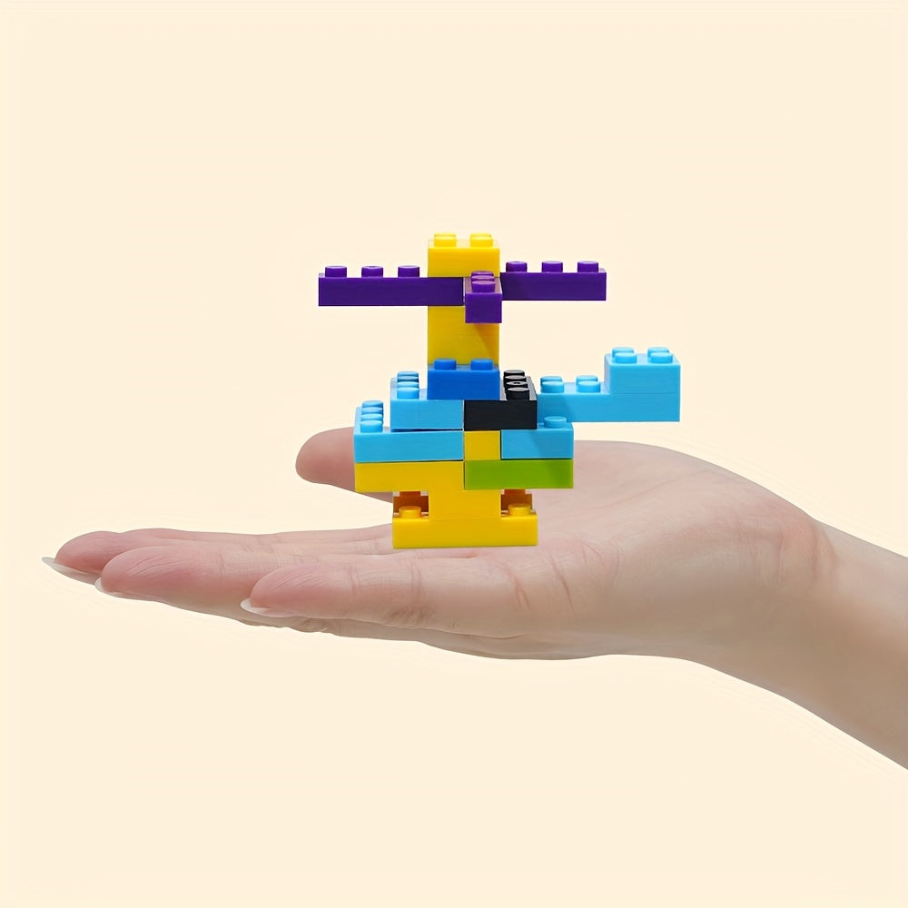 1200pcs Children's Educational Small Grain Building Blocks, Puzzle Toys, Plug-in Building Blocks, Suitable for Thanksgiving, Halloween, Christmas, Boy and Girl Birthday Gifts, Grain Colors and Shapes are Random