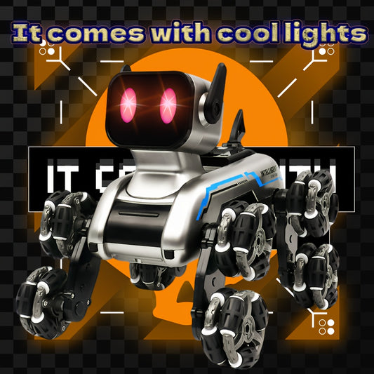 New Year Sale! Interactive Robotic Dog For Kids. Eight - Wheel Design, Dual - Control, Adapts To Different Terrains. Comes With Watch & Controller For Extra Fun. Great Educational Nice V - Day Gift